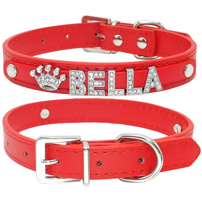 Colliers pour chiots en strass scintillants, personnalisés pour petits chiens, Chihuahua, collier personnalisé avec nom gratuit, breloques, accessoires pour animaux de compagnie