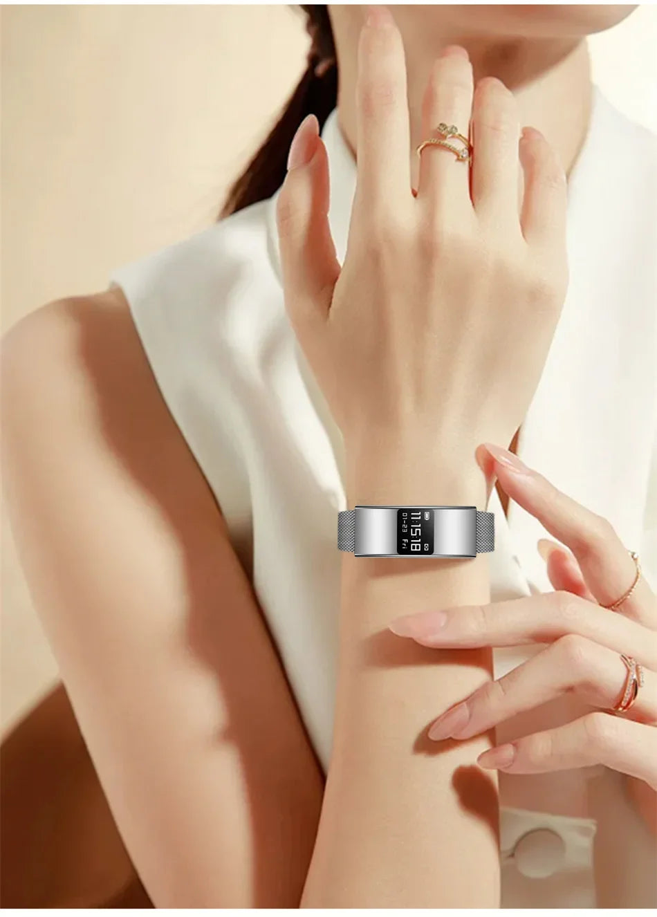 Nouveau modèle 2026 – Bracelet intelligent ultra-fin 3,5 mm avec suivi scientifique du sommeil et surveillance de la santé 24h/24 pour femmes