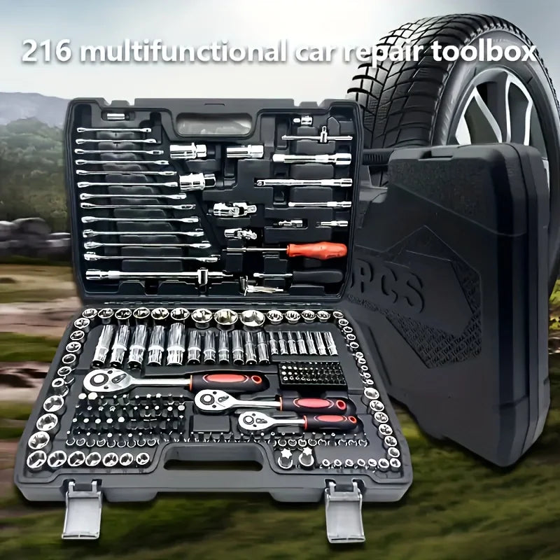 Kit d'outils de Réparation Auto 46 Pièces – Coffret Cliquet Multifonction