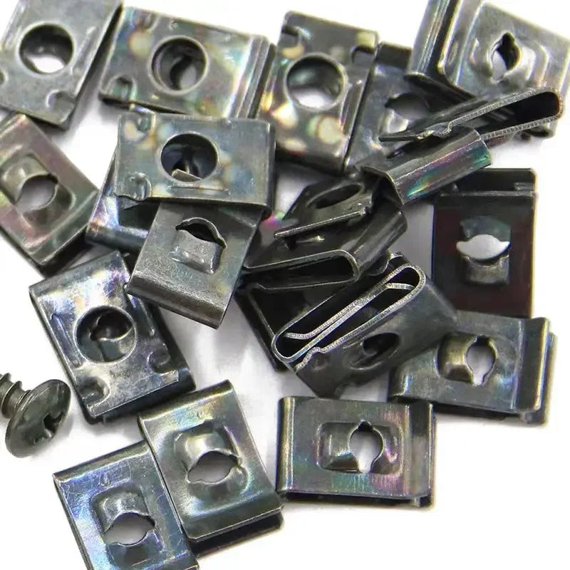 Clips & Vis Autotaraudeuses pour Voiture – Type U Antirouille | Lot 10 à 200 pcssonniers