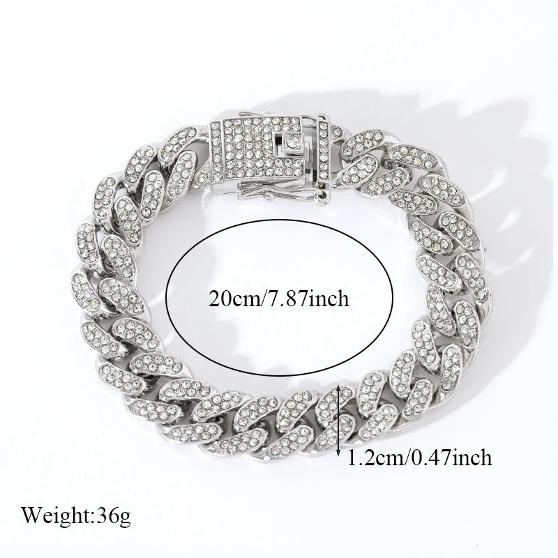 GANEMLY – Bracelet en acier inoxydable 316L pour femmes, couleur argent, chaîne à maillons, à la mode, Punk, chaîne de poignet, bijoux étanches