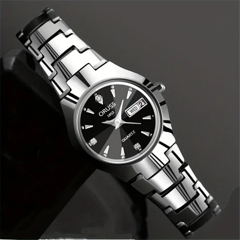 Montre Couple Quartz – Cadran Élégant | Coffret 2 pièces