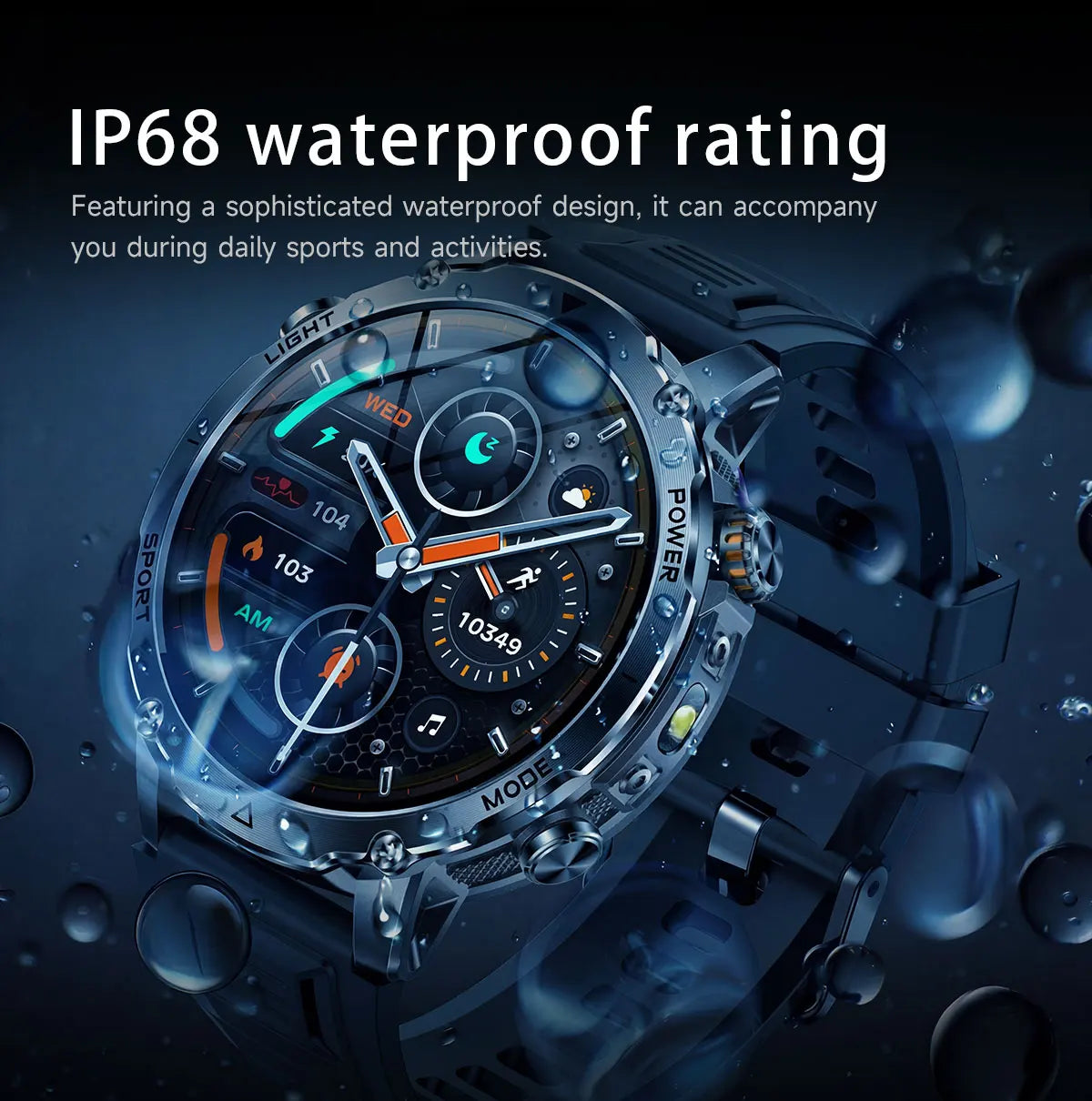 Smartwatch Militaire GUHUAVMI 2026 – Écran AMOLED 1,7", Batterie 1400mAh, GPS, Appel Bluetooth