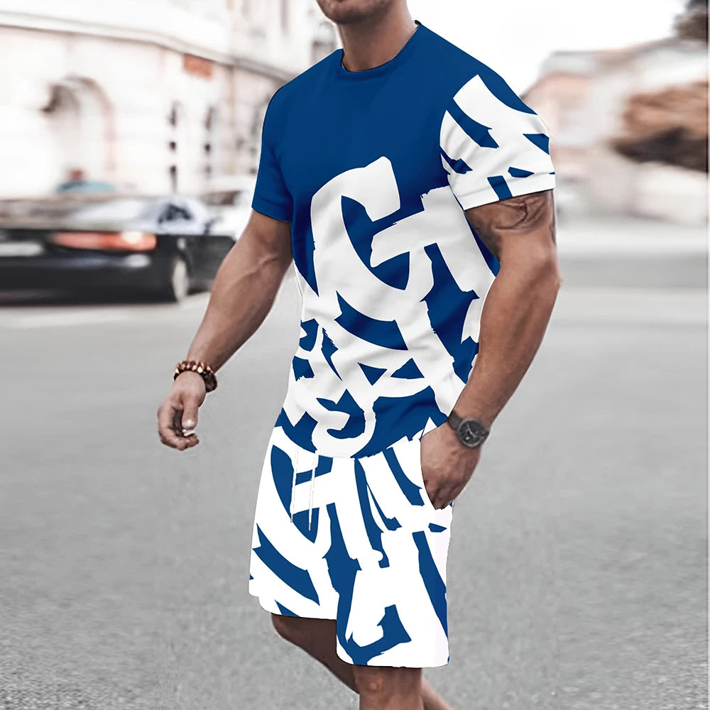 Ensemble tendance d'été, grande police imprimée. Plusieurs coloris disponible.