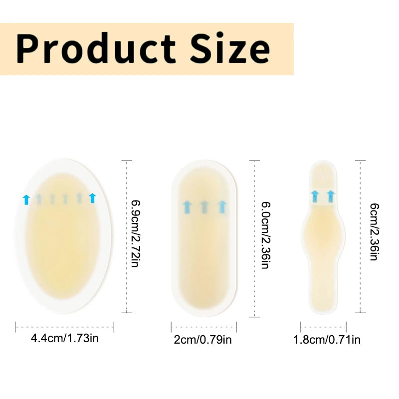 Plâtre de gel hydrocolloïdal adhésif pour ampoules, autocollant de talon anti-usure, patch de pédicure, outils de soin des pieds, 24 pièces, 5 pièces