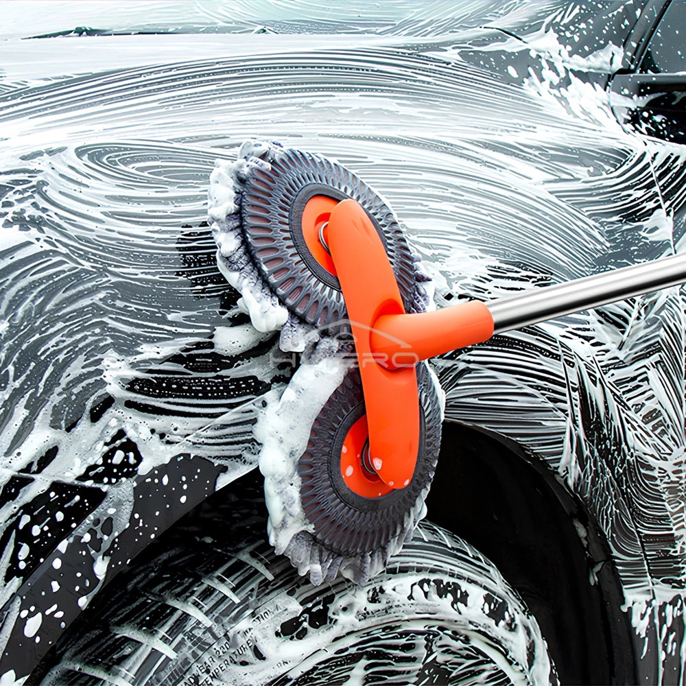Kit polyvalent de nettoyage de voiture, 1 pièce, brosse en microfibre, éponge de vadrouille, lingette, outils automobiles pour la maison, accessoires de nettoyage universels, jaune et gris