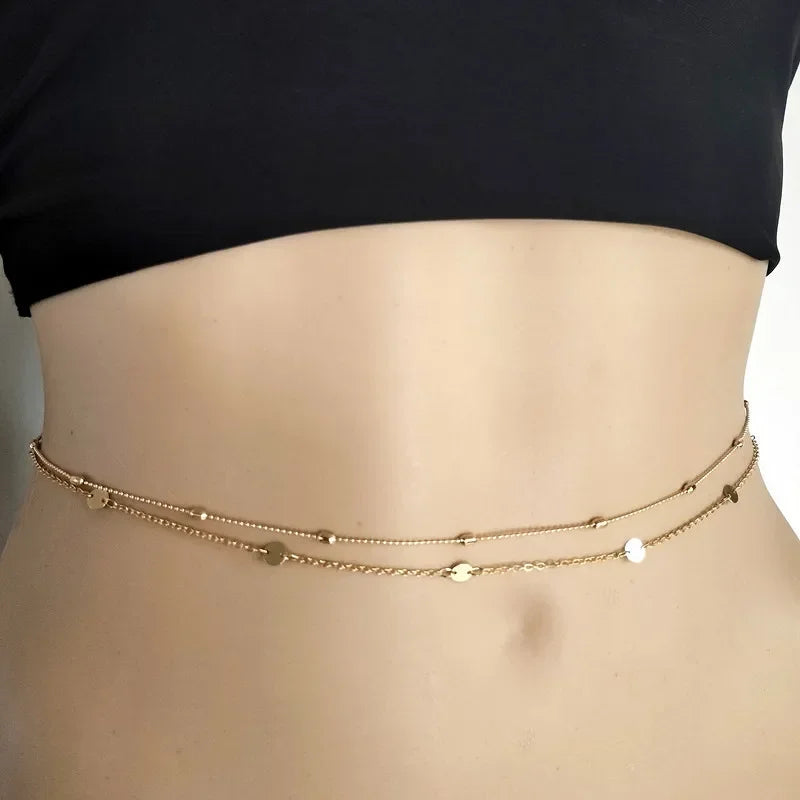 Chaîne de corps perles & dorée