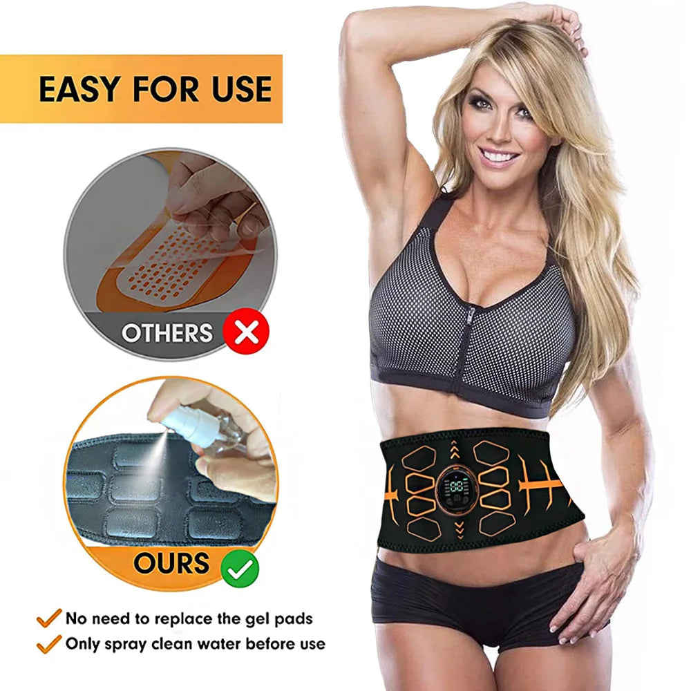 Ceinture EMS Abdominale – Stimulateur Musculaire Rechargeable USB-C