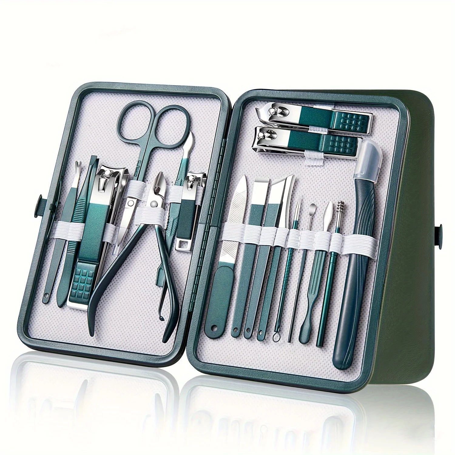 Kit de manucure et pédicure professionnel en acier inoxydable,7 pièces, 10 pièces, 12/18 pièces
