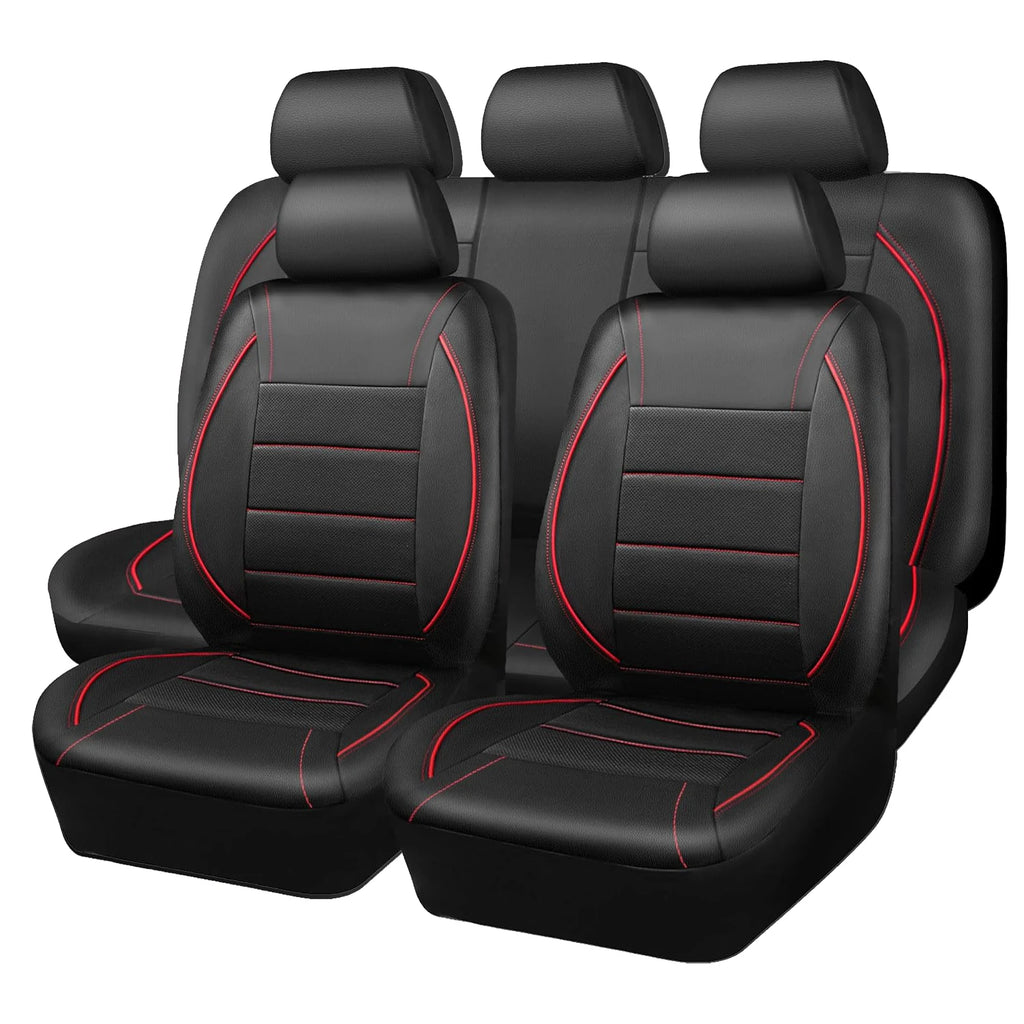 Housse Siège Auto Universelle en Cuir — Kit 9 Pièces pour 5 Places