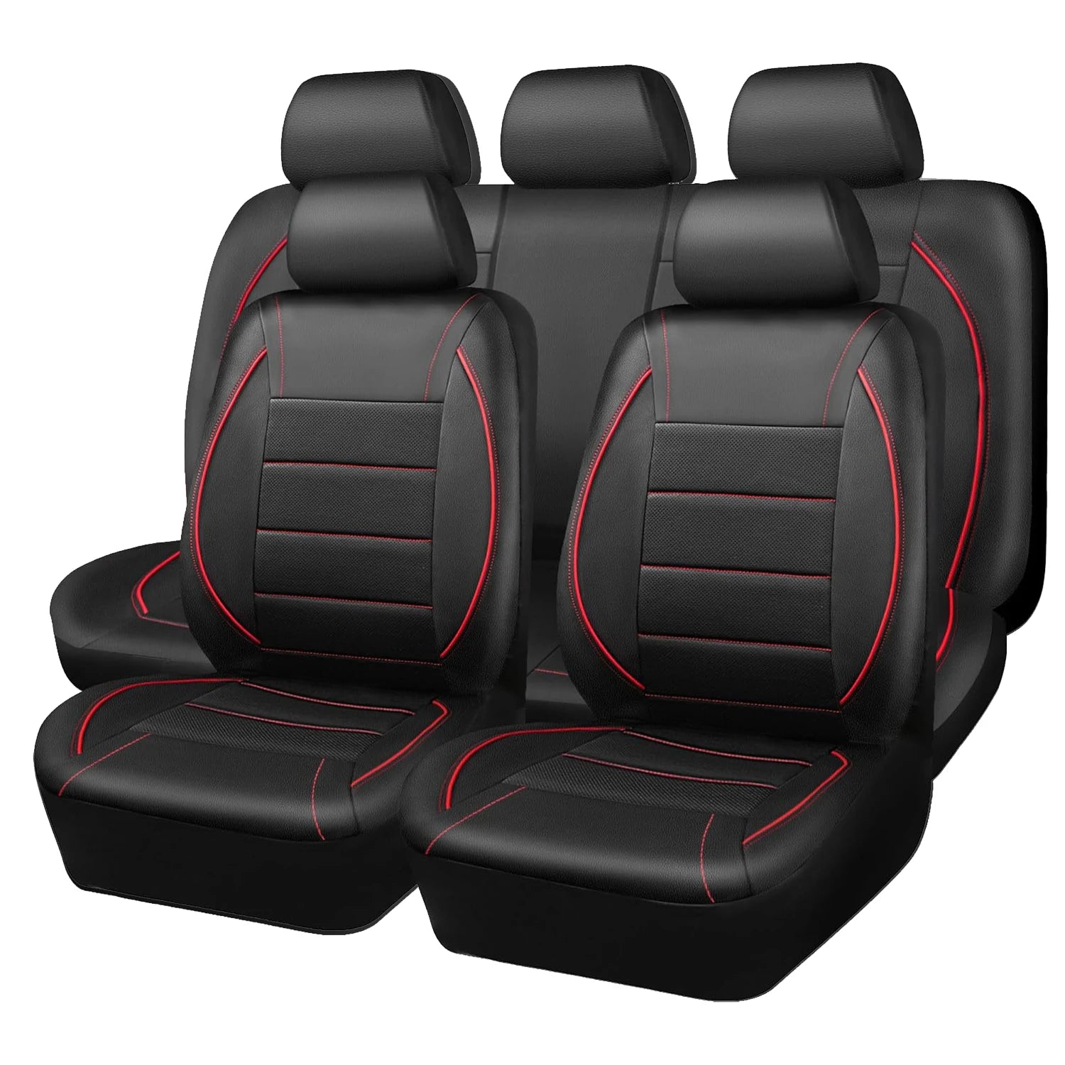 Housse Siège Auto Universelle en Cuir — Kit 9 Pièces pour 5 Places