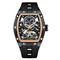 Montre Homme MINIFOCUS — Mécanique Automatique Squelette, Silicone & Waterproof 5ATM