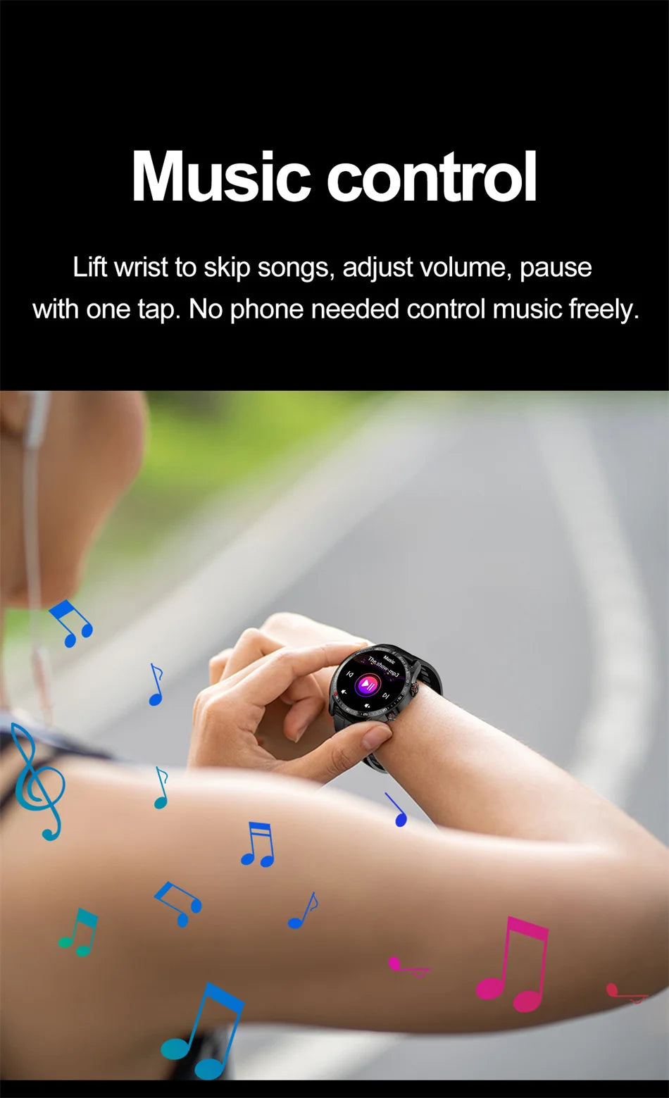 Montre Connectée Homme Femme ChiBear GT – 1,53" Appel Bluetooth, Cardio, SpO2, Sport