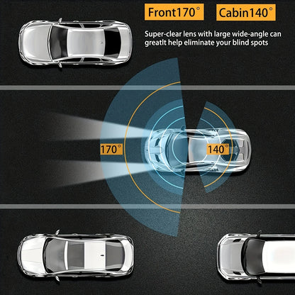 Dashcam Double Objectif WiFi 1080P — Vision Nocturne, Grand Angle 170°, Capteur G
