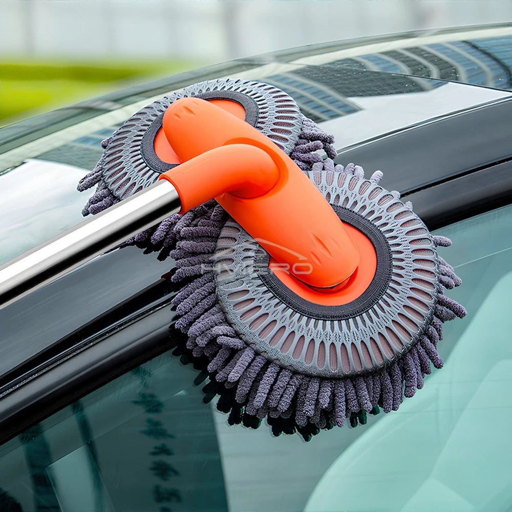 Kit polyvalent de nettoyage de voiture, 1 pièce, brosse en microfibre, éponge de vadrouille, lingette, outils automobiles pour la maison, accessoires de nettoyage universels, jaune et gris