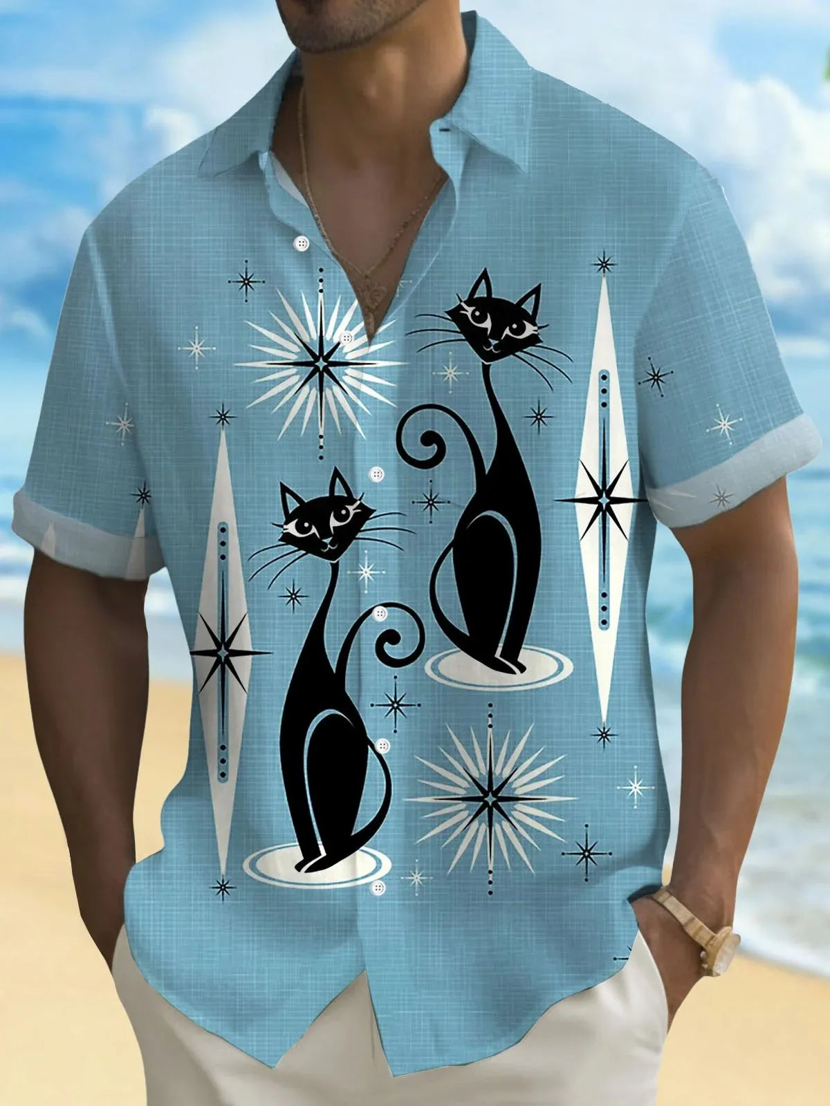 Chemise Hawaïenne Homme | Géométrique Artistique 3D | S à 5XL