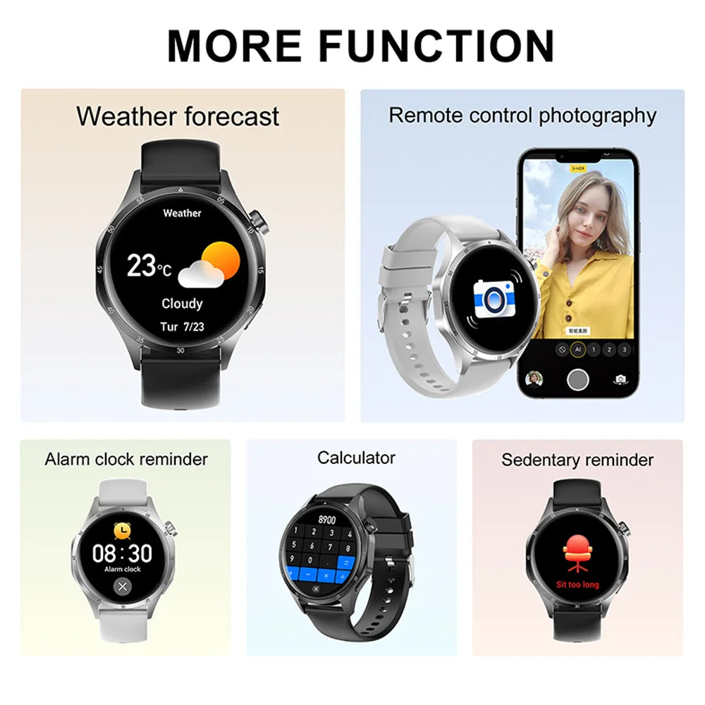 Nouvelle Montre Connectée de Suivi de Santé 2026 pour Hommes avec Suivi du Sommeil, Rappels, Surveillance de la Fréquence Cardiaque et Modes d'Exercice