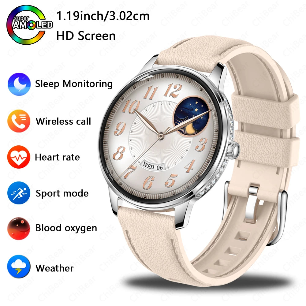 Nouvelle Montre Connectée Ultra-Mince 2026 pour Femme avec Suivi de Santé, Appel Bluetooth, Fréquence Cardiaque, Oxygène Sanguin et Modes Sportifs