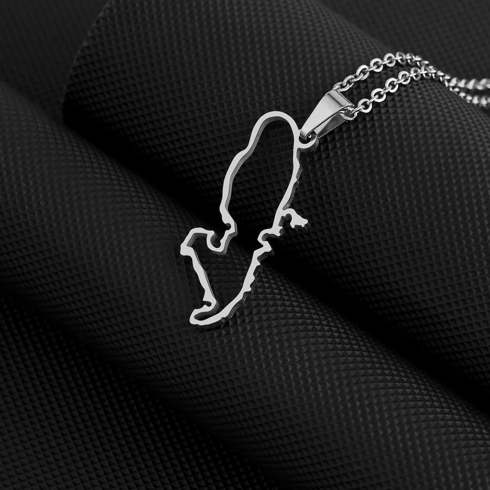 Collier avec pendentif carte Martinique.