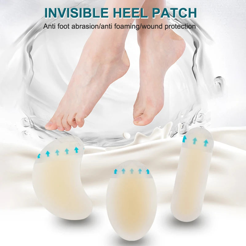 Plâtre de gel hydrocolloïdal adhésif pour ampoules, autocollant de talon anti-usure, patch de pédicure, outils de soin des pieds, 24 pièces, 5 pièces