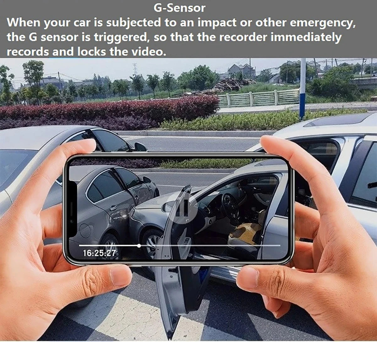 Caméra de tableau de bord pour voitures 1080P, enregistreur vidéo DVR, double caméra de voiture, vue avant et intérieure, enregistrement en boucle, moniteur WiFi Dashcam