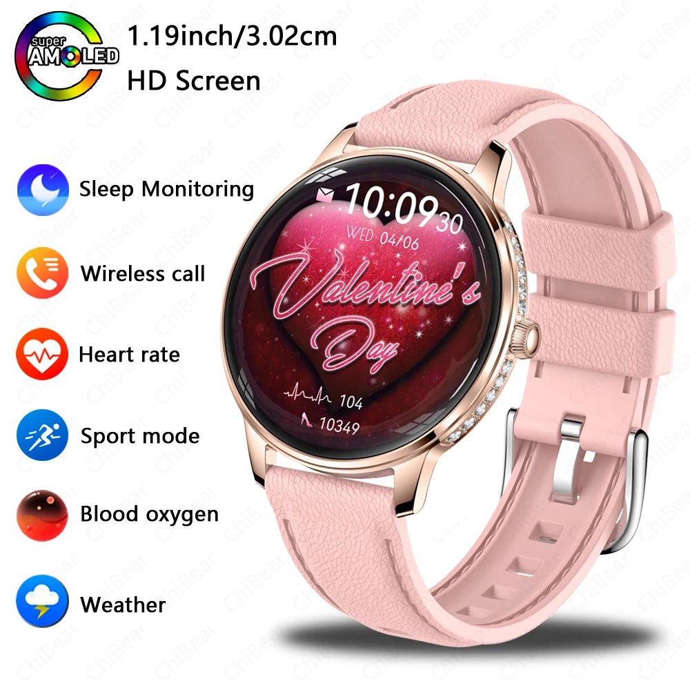 Nouvelle Montre Connectée Ultra-Mince 2026 pour Femme avec Suivi de Santé, Appel Bluetooth, Fréquence Cardiaque, Oxygène Sanguin et Modes Sportifs