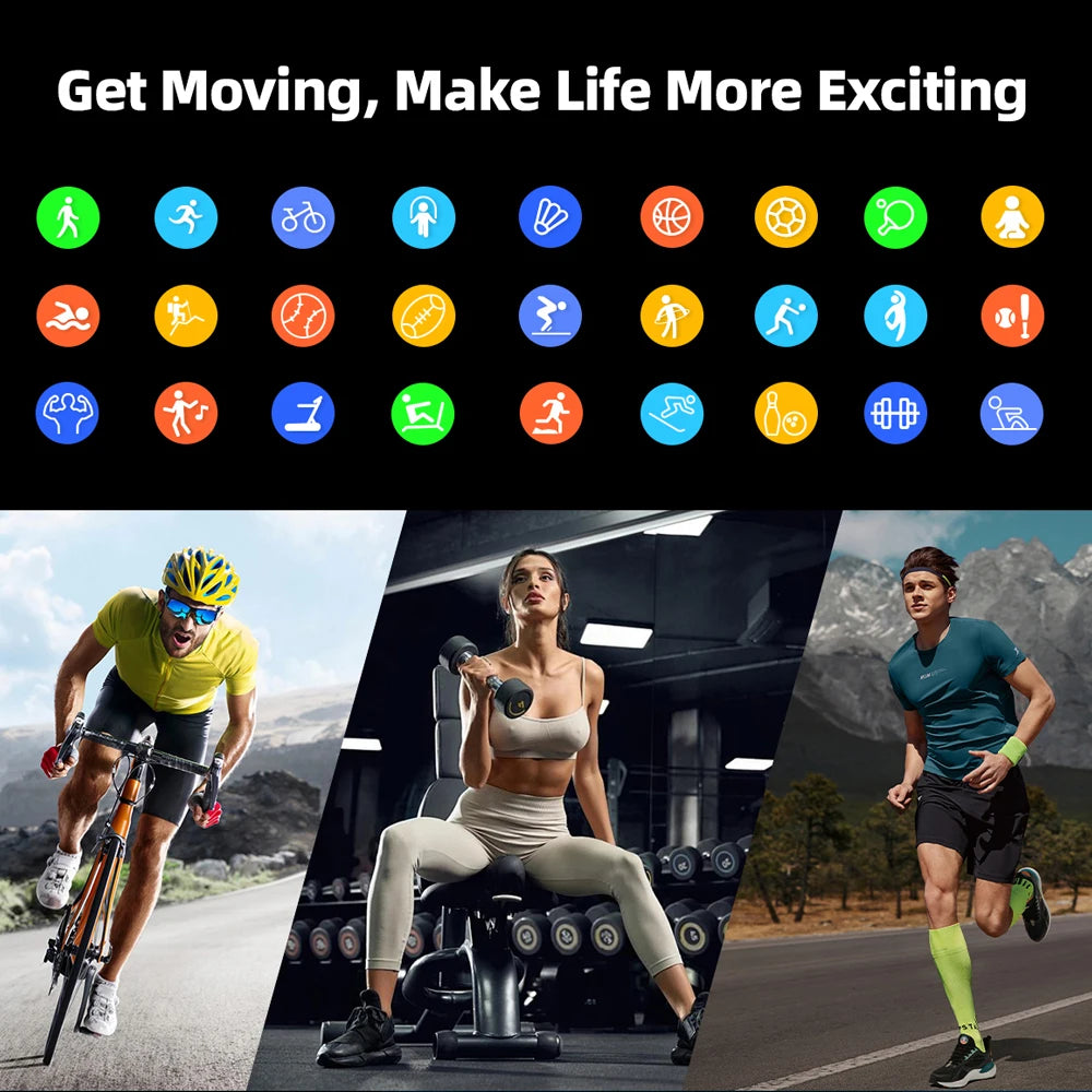 Montre Connectée Ultra-Fine Jooeniok MT61 – 1,96" AMOLED, Appel Bluetooth, Cardio, Sport