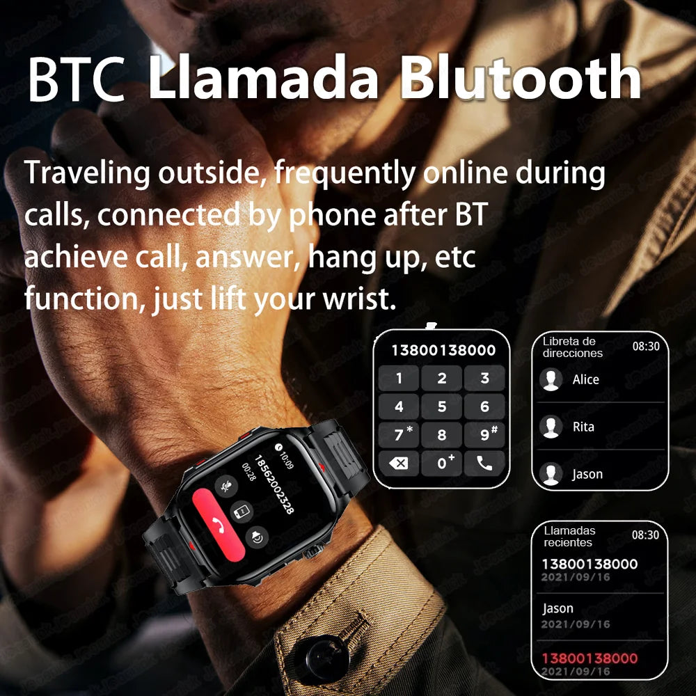 2025New GPS sport montre intelligente hommes 2.01 pouces 400 mAh batterie Fitness Tracker Bluetooth appel étanche nouvelle montre intelligente