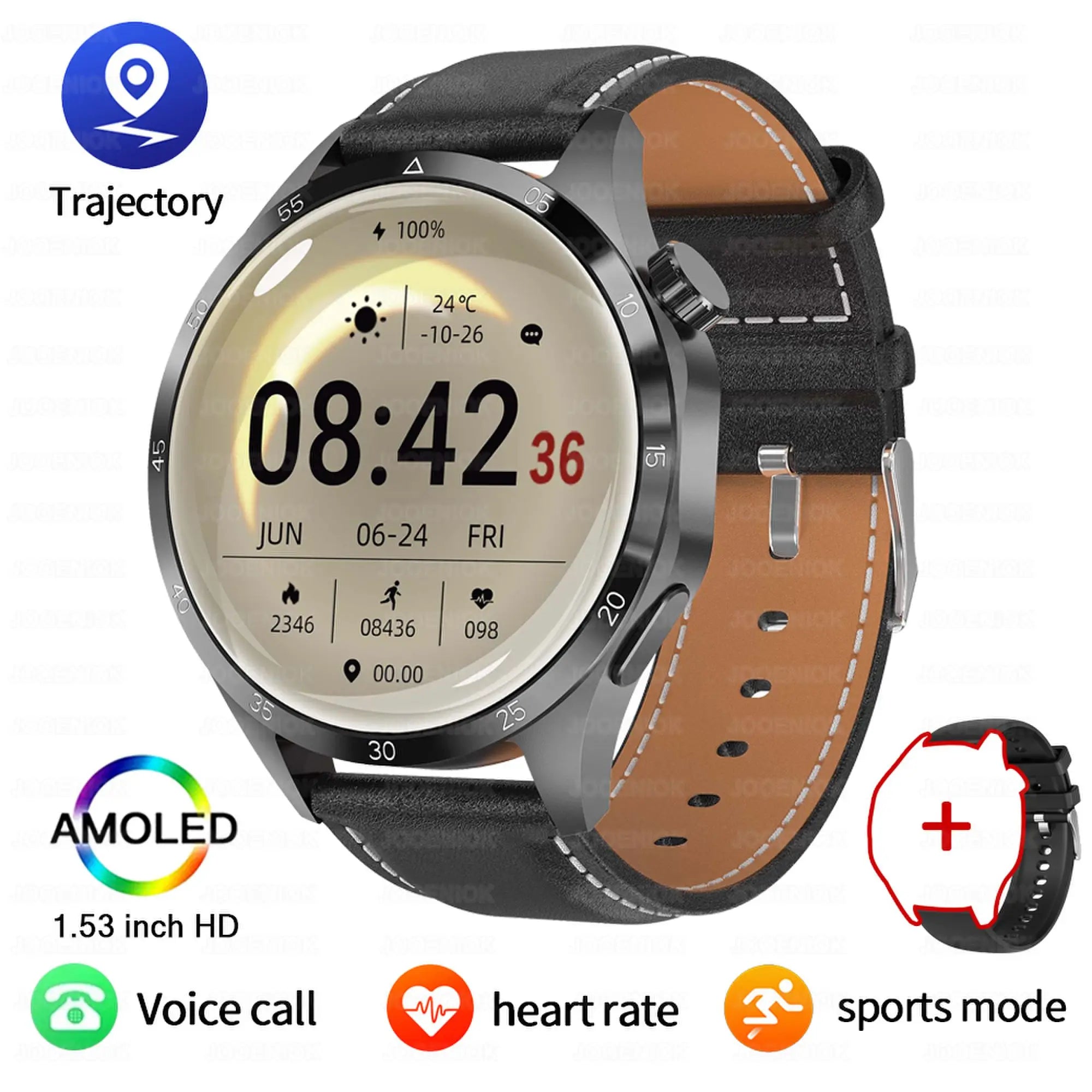 Nouvelle Montre Connectée de Suivi de Santé 2026 pour Hommes avec Suivi du Sommeil, Rappels, Surveillance de la Fréquence Cardiaque et Modes d'Exercice