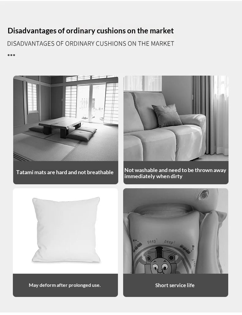 Coussin d'Air 5D Anti-Décubitus – 56 Airbags, Soulagement de Pression, Bureau & Voiture