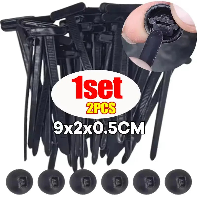 Boucle d'attache de câble en Nylon robustes avec bouton à broche, outil universel à fermeture éclair autobloquante, sangle de fixation pour réparation quotidienne de voiture