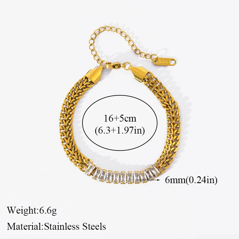 Bracelet jonc en acier inoxydable 316L couleur or pour femmes.