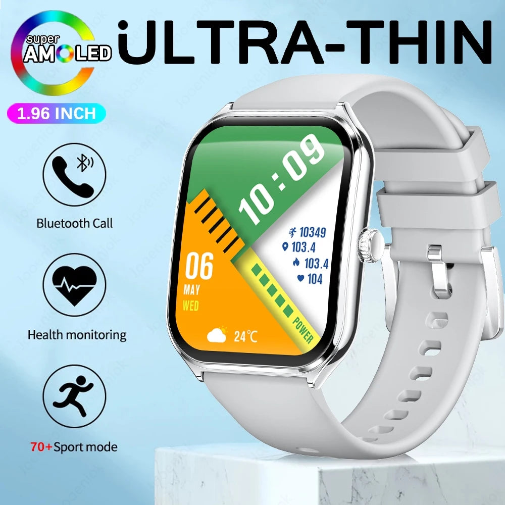 Montre Connectée Ultra-Fine Jooeniok MT61 – 1,96" AMOLED, Appel Bluetooth, Cardio, Sport