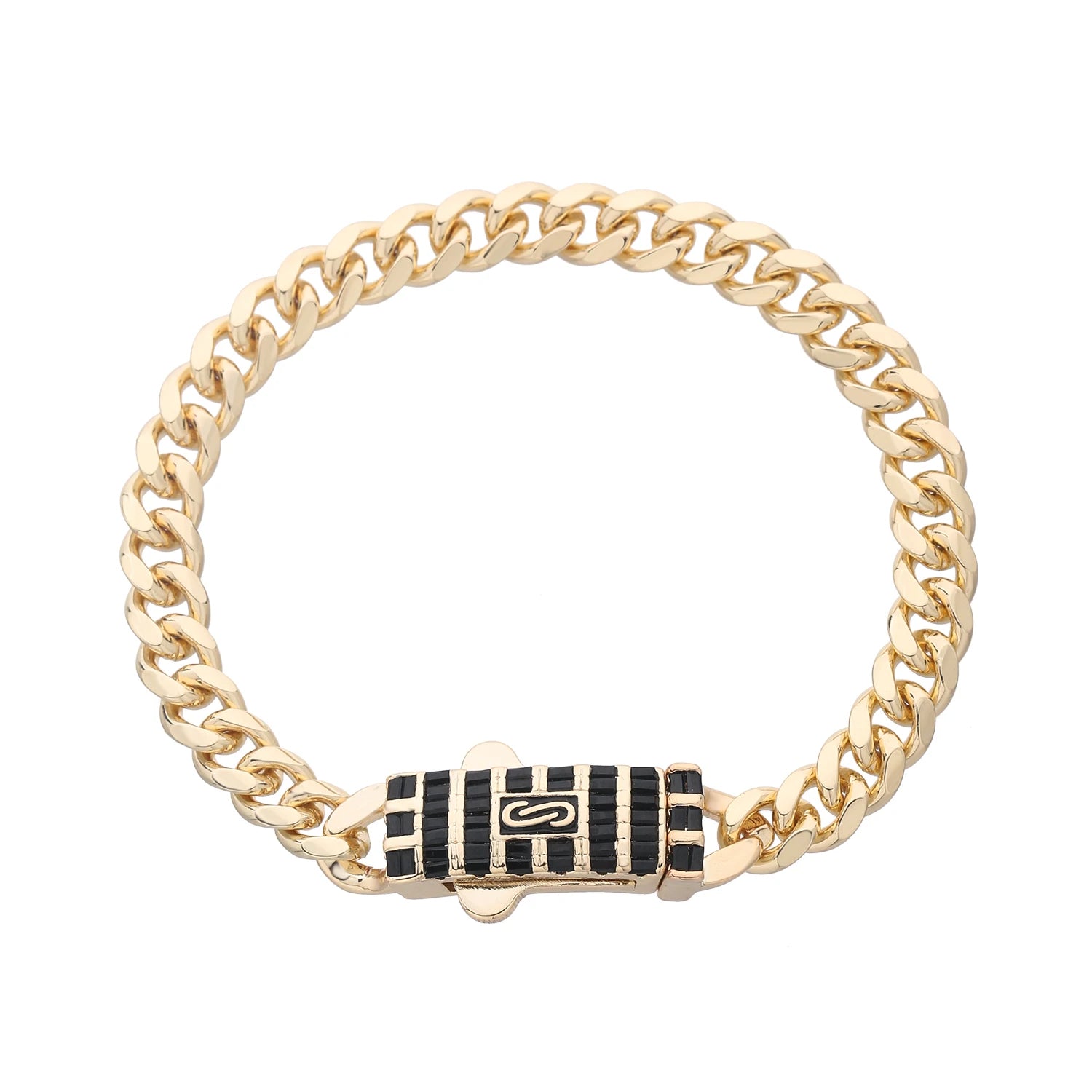 Bracelet de cheville de style Monaco hommes femmes, plaqué or 14 carats.