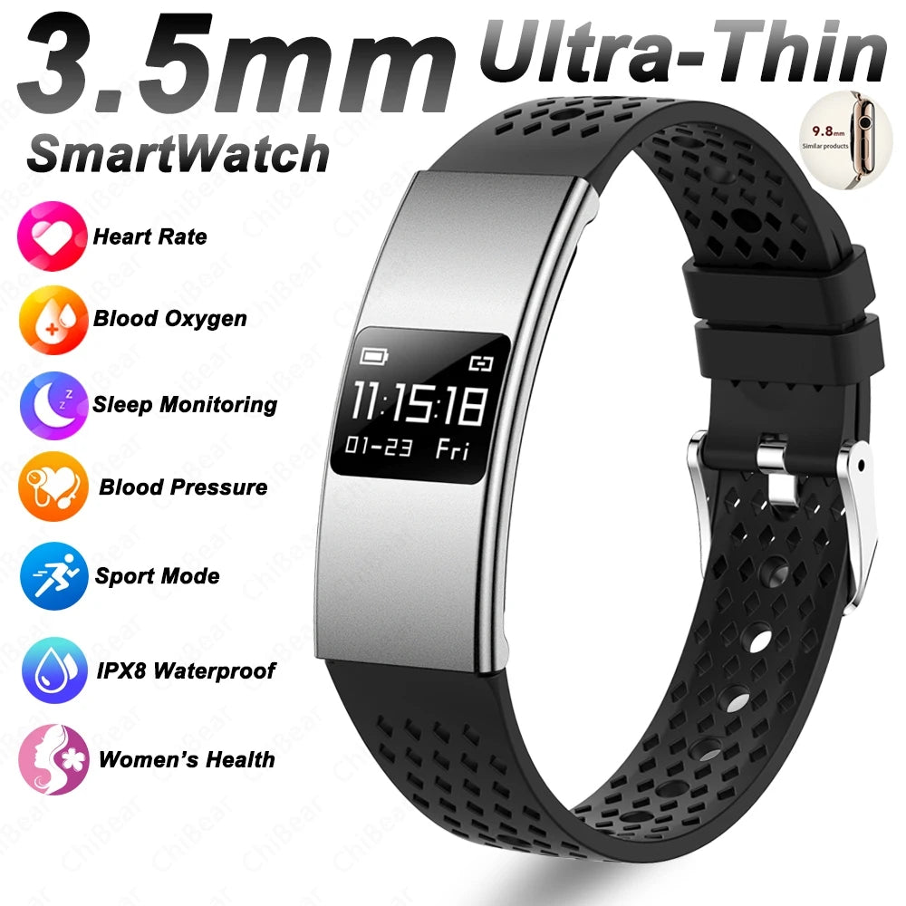 Nouveau modèle 2026 – Bracelet intelligent ultra-fin 3,5 mm avec suivi scientifique du sommeil et surveillance de la santé 24h/24 pour femmes