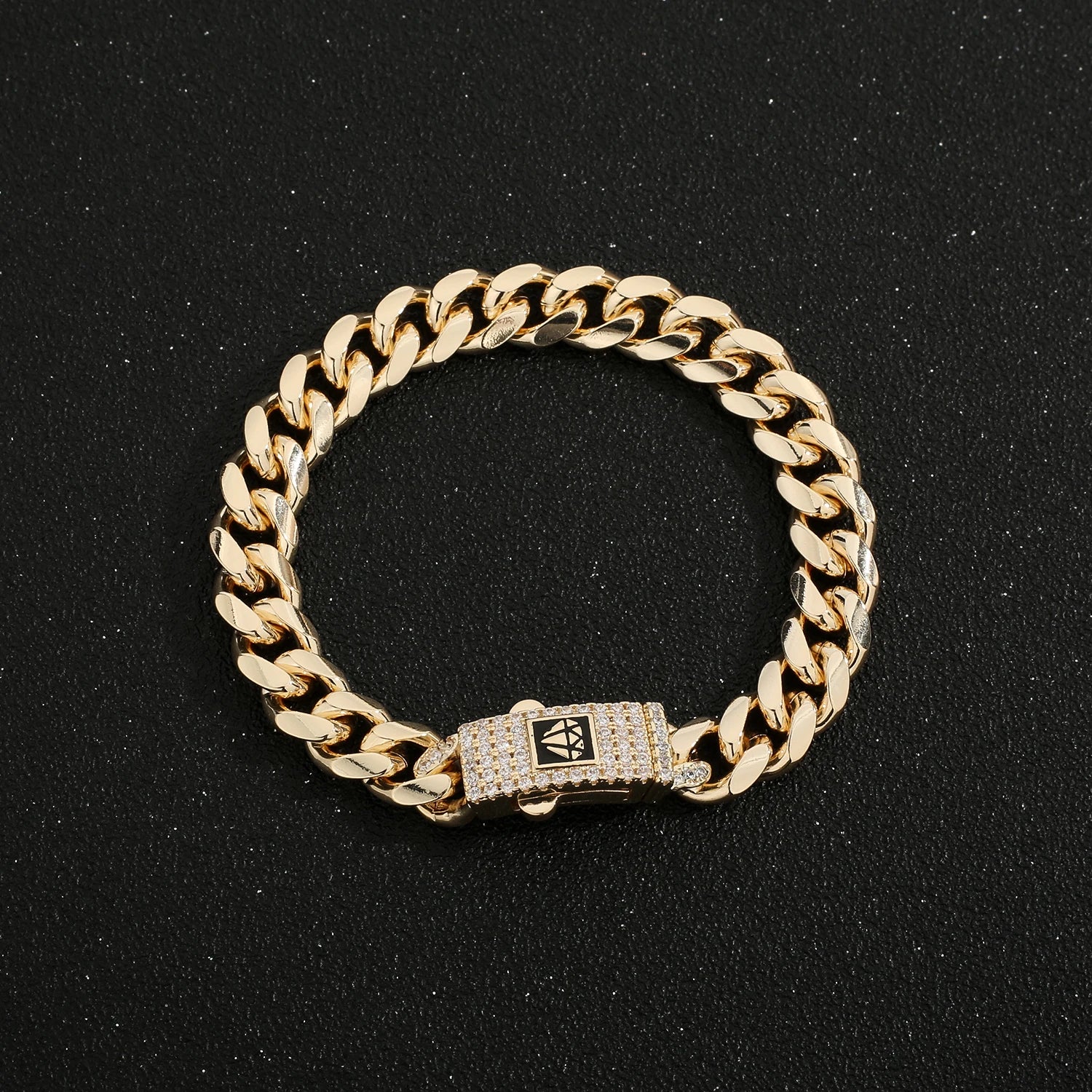 Bracelet de cheville de style Monaco hommes femmes, plaqué or 14 carats.