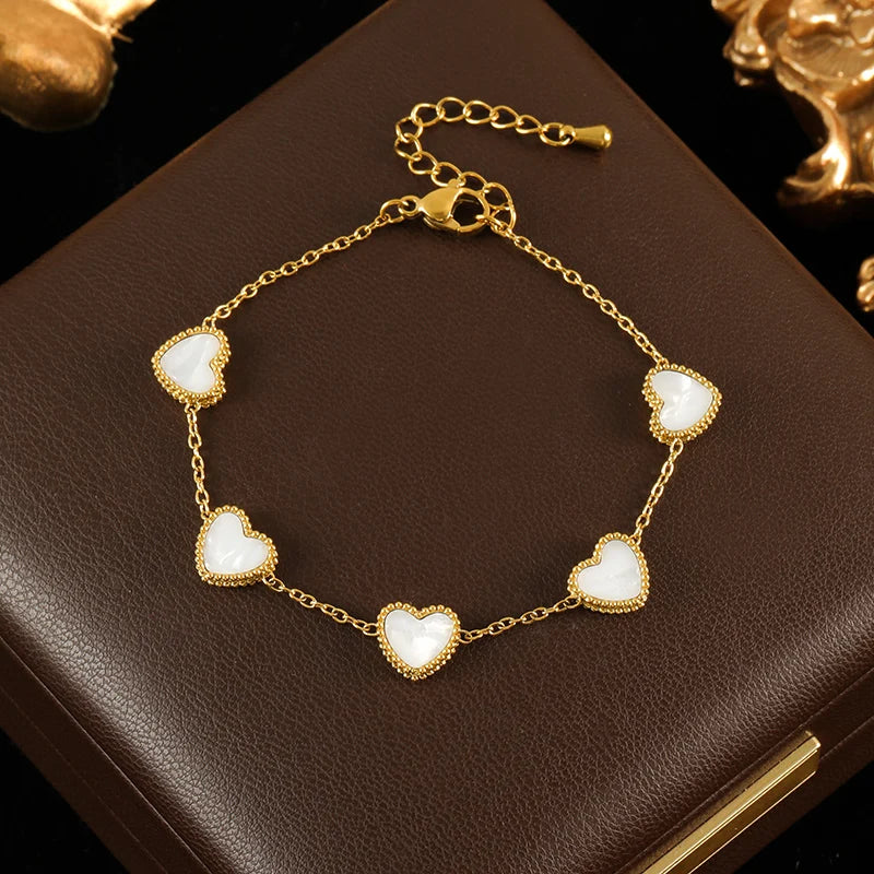 Bracelet en acier inoxydable 316L avec nœud papillon et zircon.