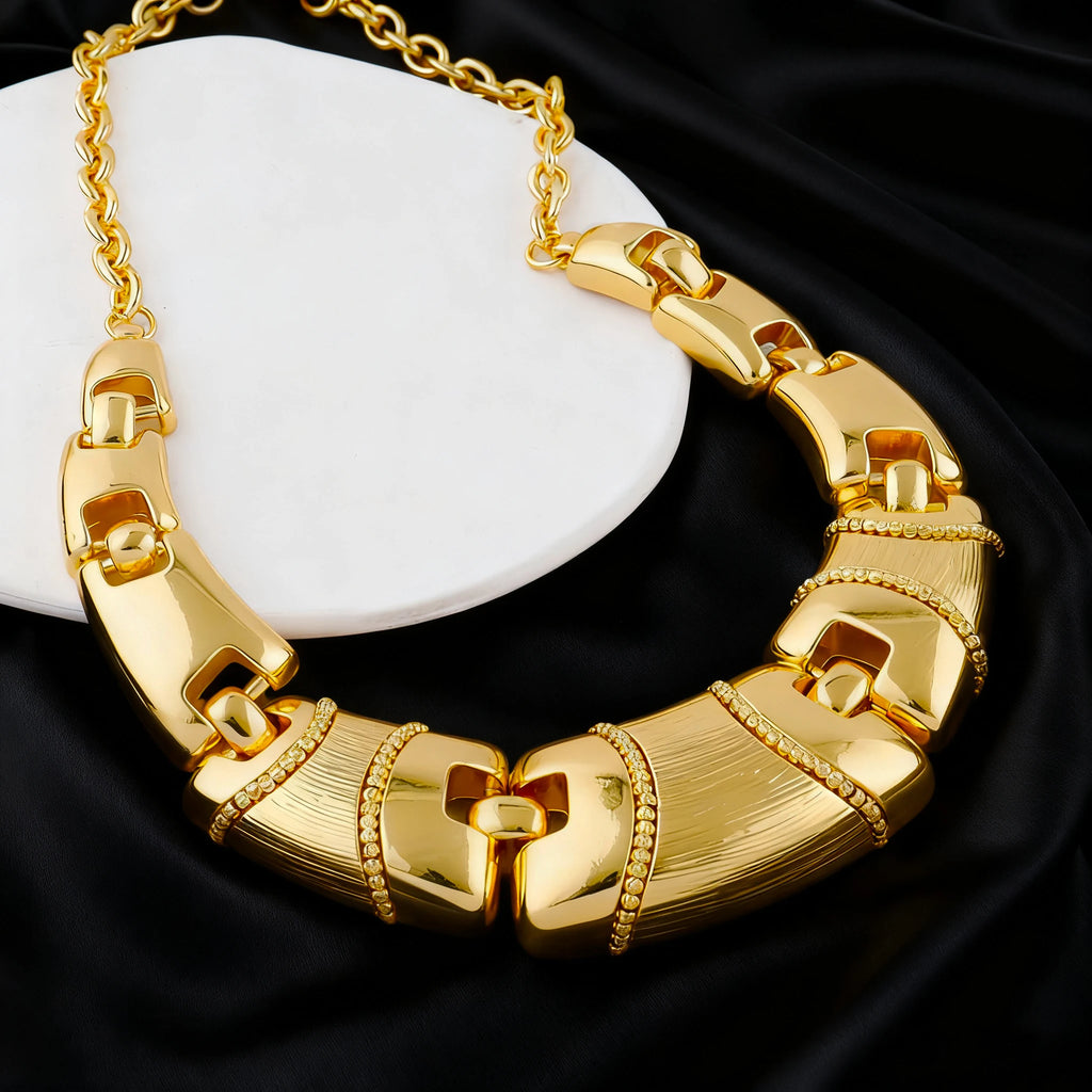 Ensemble de bijoux africains nigérians, collier, Bracelet, boucles d'oreilles, bagues, exagéré, élégant, luxe, pour dames, fête de mariage