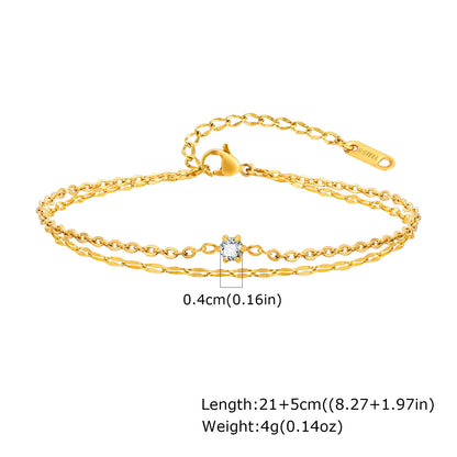 Bracelet de cheville à disque pour femmes, acier inoxydable réglable.