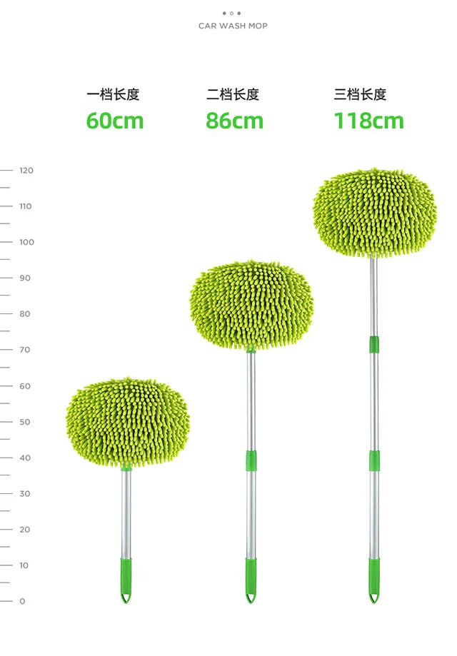 Brosse de nettoyage de voiture, réglable, Super absorbante, brosse de lavage de voiture, télescopique à Long manche, vadrouille de nettoyage, accessoires automobiles