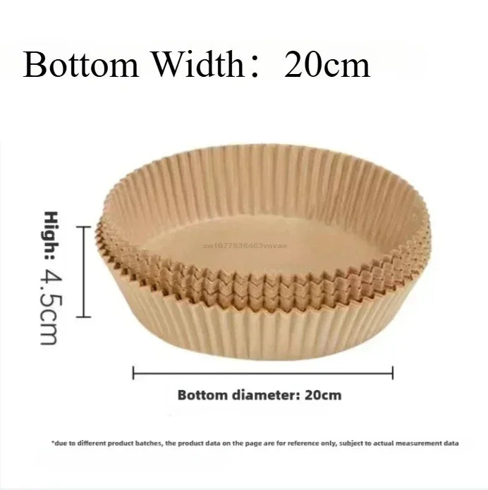Papier cuisson pour Air fryer – Rond, Carré ou Rectangle | 50 à 300 pcs