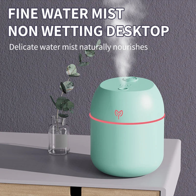 Humidificateur d'air Lenovo 220ML, diffuseur d'arôme à brume fraîche, lumière LED nocturne,