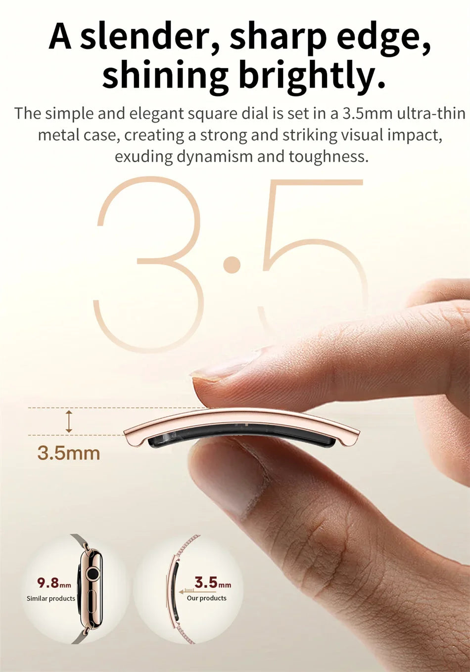 Nouveau modèle 2026 – Bracelet intelligent ultra-fin 3,5 mm avec suivi scientifique du sommeil et surveillance de la santé 24h/24 pour femmes