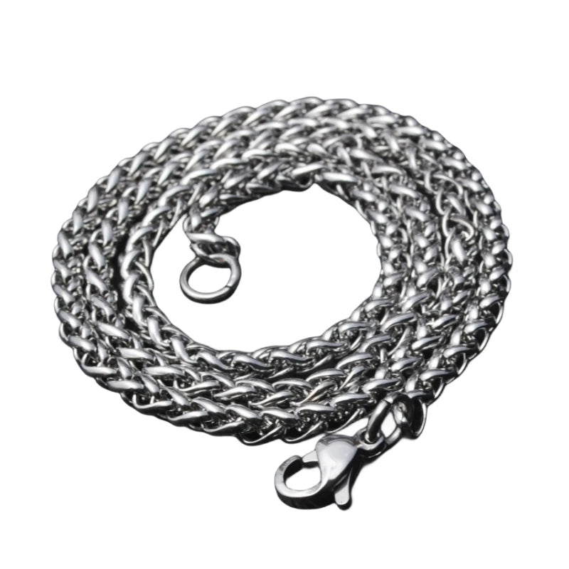 Collier en chaîne torsadée en acier inoxydable HNSP pour hommes, bijoux de cou polyvalents, pendentif, chaîne noire/dorée, accessoires 3/4/5/6/8MM
