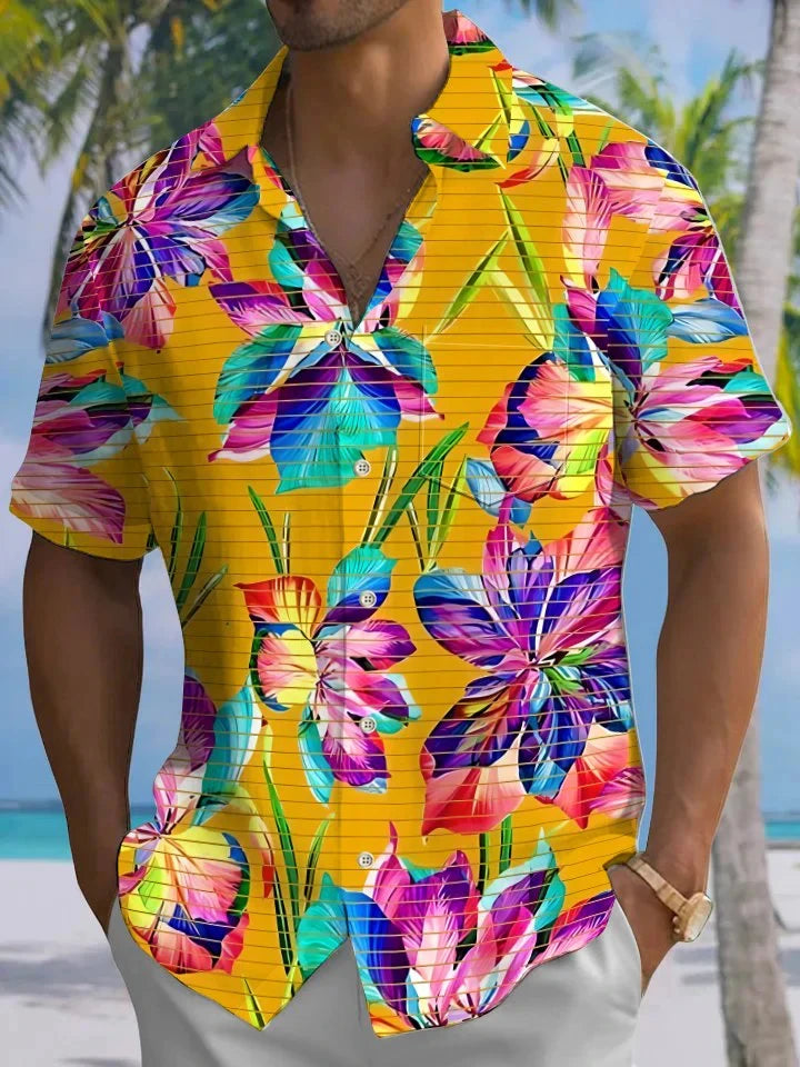 2025 chemise manches courtes florale. Plusieurs coloris disponible