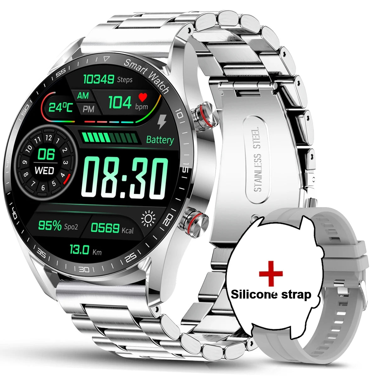 Montre Connectée Homme Femme ChiBear GT – 1,53" Appel Bluetooth, Cardio, SpO2, Sport