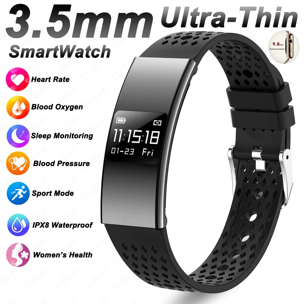 Nouveau modèle 2026 – Bracelet intelligent ultra-fin 3,5 mm avec suivi scientifique du sommeil et surveillance de la santé 24h/24 pour femmes