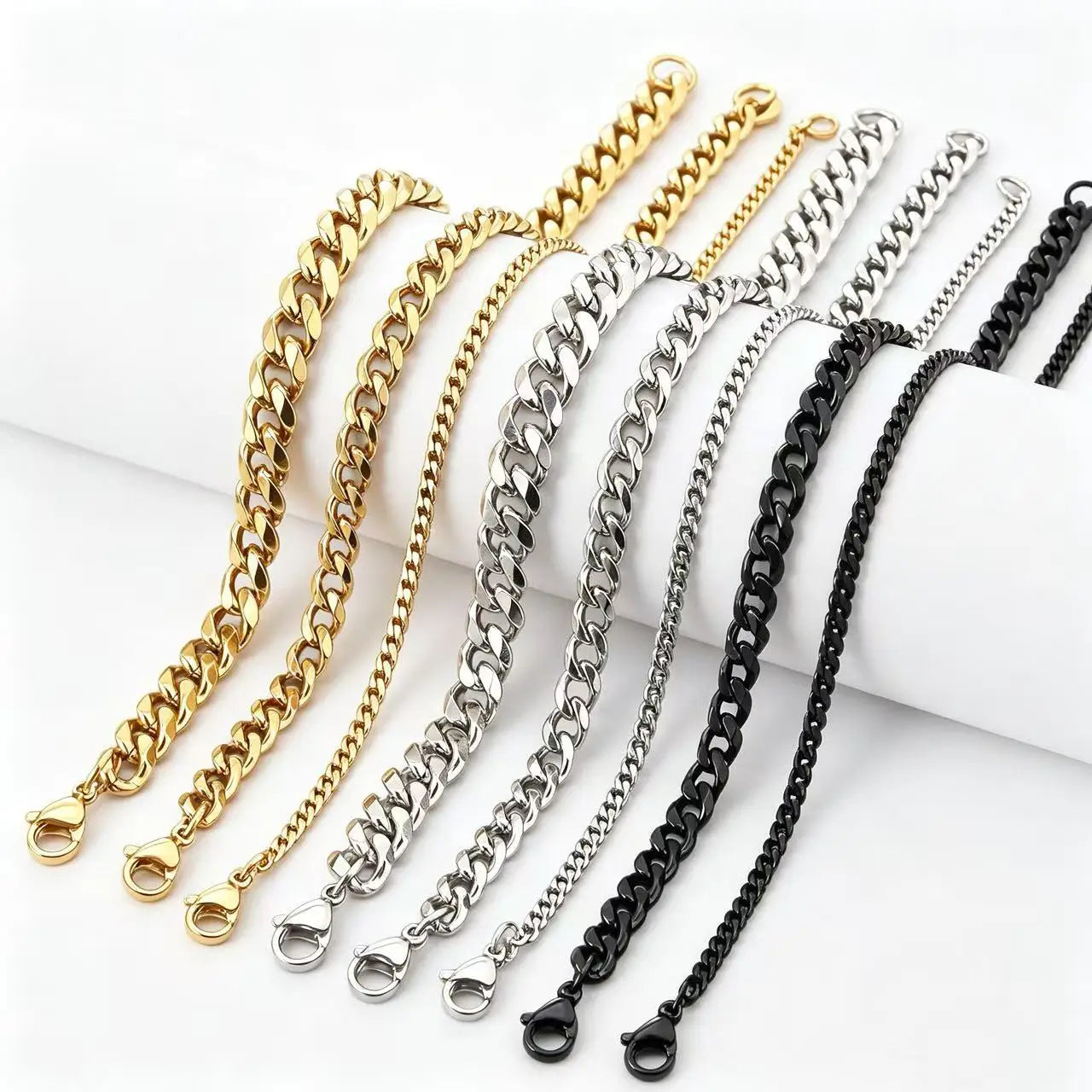 Collier chaîne cubaine en acier inoxydable 316L pour femmes et hommes, bijoux de cou unisexes, accessoire Goth Punk, cadeau