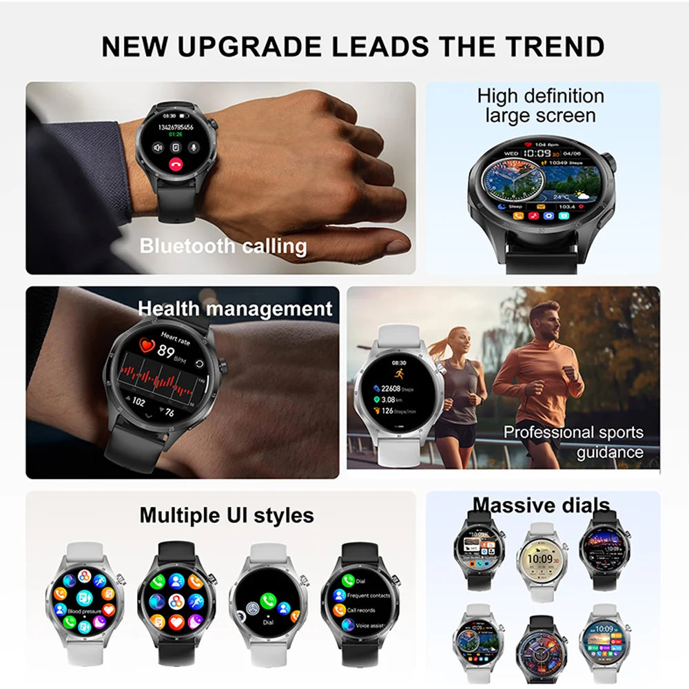 Nouvelle Montre Connectée de Suivi de Santé 2026 pour Hommes avec Suivi du Sommeil, Rappels, Surveillance de la Fréquence Cardiaque et Modes d'Exercice