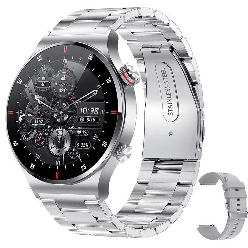 Montre Connectée Homme ChiBear – 1,28" GPS, ECG+PPG, Appel BT, Cardio, 100+ Sports